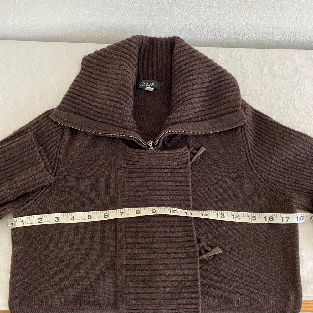 Forte Cashmere Dark Brown Knit Cardigan - Picture 8 of 11